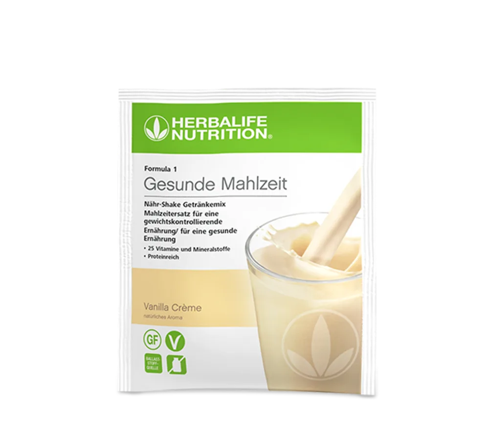 Herbalife Formula 1 Shake Vanilla Crème – 7 Portionsbeutel à 26 g